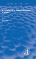 Cover: A Handbook of Tswana Law and Custom - Routledge