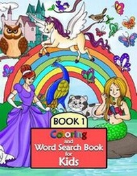 Enlarge image Cover: Coloring and Word Search Book for Kids - Harlescott Books