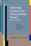 Cover: Widening Contexts for Processability Theory - John Benjamins Publishing Company