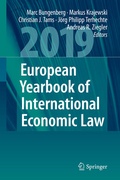 Cover: European Yearbook of International Economic Law 2019 - Springer