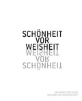 Cover: Sch&ouml;nheit vor Weisheit - Haymon Verlag