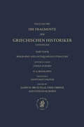 Cover: IV. Biography and Antiquarian Literature, A. Biography. Fasc. 8: Anonymous Papyri - Brill