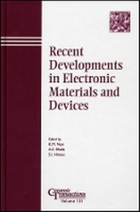 Enlarge image Cover: Recent Developments in Electronic Materials and Devices - Ceramic Transactions Volume 131 - Wiley