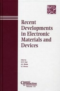 Enlarge image Cover: Recent Developments in Electronic Materials and Devices - Wiley