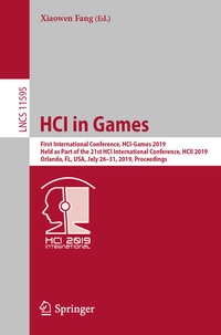 Enlarge image Cover: HCI in Games - Springer