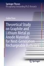 Cover: Theoretical Study on Graphite and Lithium Metal as Anode Materials for Next-Generation Rechargeable Batteries - Springer
