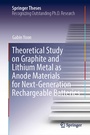 Cover: Theoretical Study on Graphite and Lithium Metal as Anode Materials for Next-Generation Rechargeable Batteries - Springer