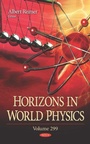 Cover: Horizons in World Physics. Volume 299 - Nova Science Publishers Inc