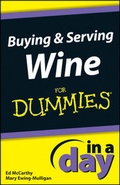 Cover: Buying and Serving Wine In A Day For Dummies - Wiley