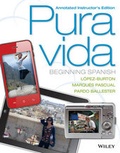 Cover: Annotated Instructor's Edition Pura Vida - Wiley