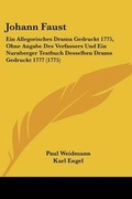 Cover: Johann Faust - Kessinger Publishing Co