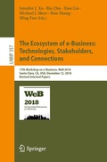 Cover: The Ecosystem of e-Business: Technologies, Stakeholders, and Connections - Springer