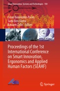 Cover: Proceedings of the 1st International Conference on Smart Innovation, Ergonomics and Applied Human Factors (SEAHF) - Springer