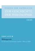 Cover: Bildungstrieb - Georg Olms Verlag