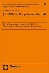Abbildung von: § 31 BGB bei Doppelmandatschaft - Nomos