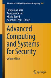 Enlarge image Cover: Advanced Computing and Systems for Security - Springer