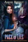 Cover: Pack of Lies (The Twenty-Sided Sorceress, #3) - Doomed Muse Press