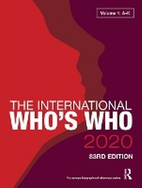 Abbildung von: The International Who's Who 2020 volume 1 - Routledge