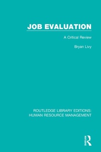 Enlarge image Cover: Job Evaluation - Routledge