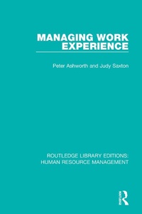 Abbildung von: Managing Work Experience - Routledge