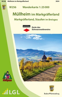 Abbildung von: W256 Wanderkarte 1:25 000 Müllheim im Markgräflerland - Landesamt für Geoinformation und Landentwicklung Baden-Württemberg (LGL)