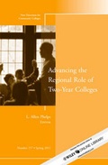 Cover: Advancing the Regional Role of Two-Year Colleges - Jossey-Bass