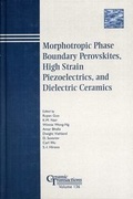 Cover: Morphotropic Phase Boundary Perovskites, High Strain Piezoelectrics, and Dielectric Ceramics - Wiley