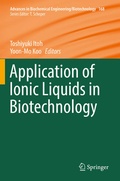 Cover: Application of Ionic Liquids in Biotechnology - Springer