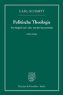 Cover: Politische Theologie. - Duncker & Humblot