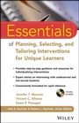 Cover: Essentials of Planning, Selecting, and Tailoring Interventions for Unique Learners - Wiley