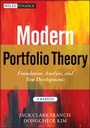 Cover: Modern Portfolio Theory - Wiley