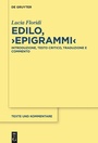 Cover: Edilo, >Epigrammi< - De Gruyter