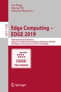 Cover: Edge Computing - EDGE 2019 - Springer