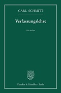 Cover: Verfassungslehre. - Duncker & Humblot