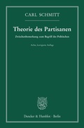 Cover: Theorie des Partisanen. - Duncker & Humblot