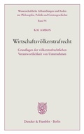 Cover: Wirtschaftsv&ouml;lkerstrafrecht. - Duncker & Humblot