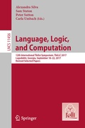 Cover: Language, Logic, and Computation - Springer