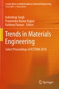 Cover: Trends in Materials Engineering - Springer