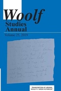 Cover: Woolf Studies Annual Volume 25 - Pace University Press