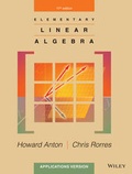 Cover: Elementary Linear Algebra - Wiley