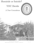 Cover: Homicide or Suicide? You Decide. - Karen Jenkins