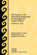 Cover: XVI Congress of the International Organization for Septuagint and Cognate Studies - Society of Biblical Literature