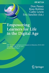 Abbildung von: Empowering Learners for Life in the Digital Age - Springer