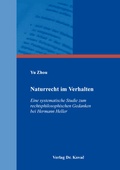 Cover: Naturrecht im Verhalten - Kovac, Dr. Verlag