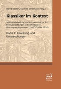 Cover: Klassiker im Kontext 1: Einleitung und Untersuchungen - Narr Francke Attempto