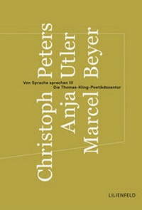 Enlarge image Cover: Von Sprache sprechen III - Lilienfeld Verlag
