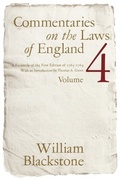 Cover: Commentaries on the Laws of England, Volume 4 - University of Chicago Press