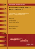 Cover: Foundations for Syriac Lexicography I - Gorgias Press