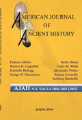 Cover: American Journal of Ancient History (New Series 3-4, 2004-2005 [2007]) - Gorgias Press