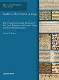 Cover: Studies in the Peshitta of Kings - Gorgias Press